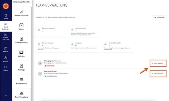 OUTTRA Plattform Teamverwaltung Rollenverwaltung-1
